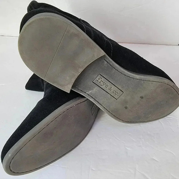 Frye & Co Sarah Shortie Black Suede Boots Size 10 - Picture 4 of 5